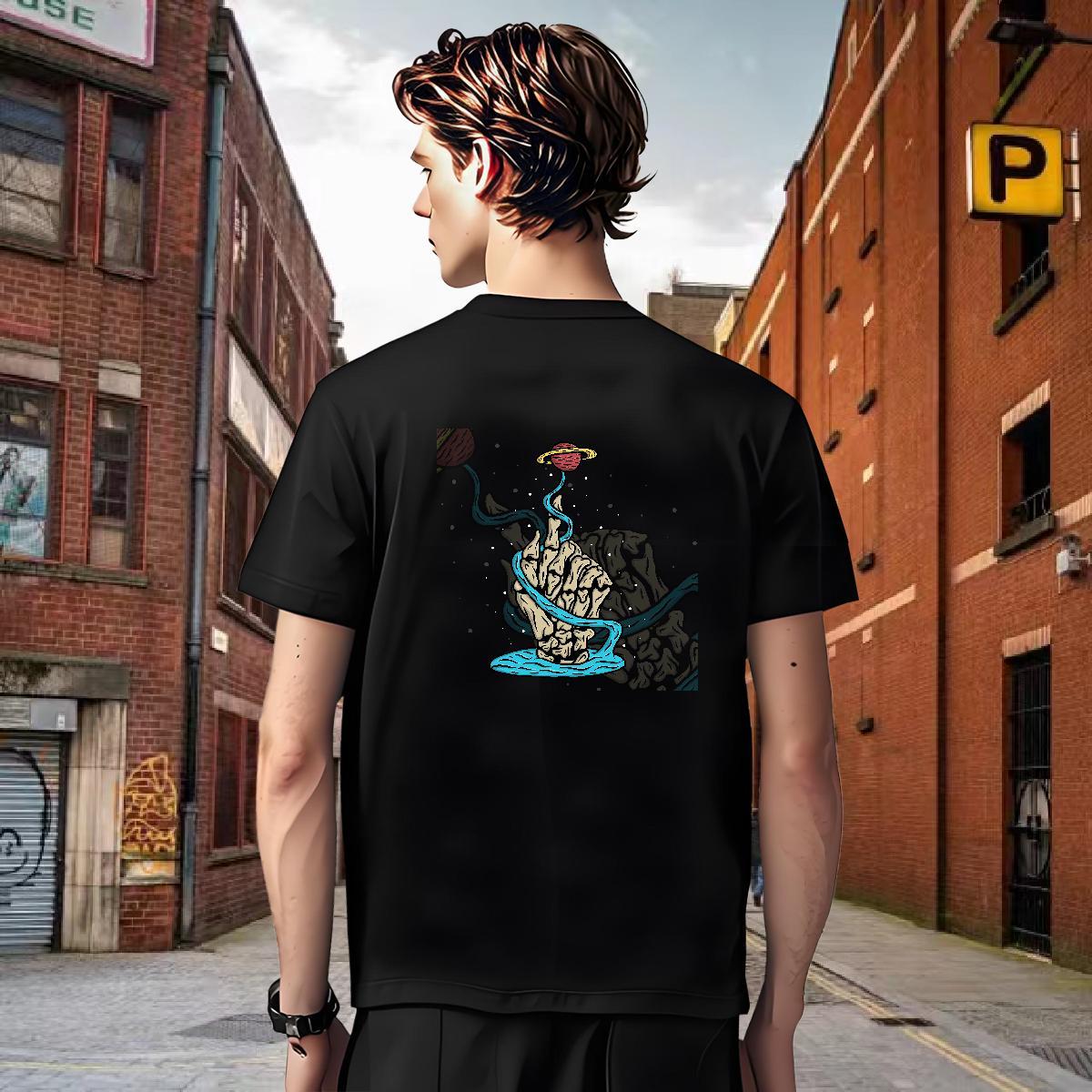 TOP Quality T Shirts Men 230g Cotton skull Outdoor Oversized Breathable Short Sleeve Tshirt for Man Woman Fashion Tshirts