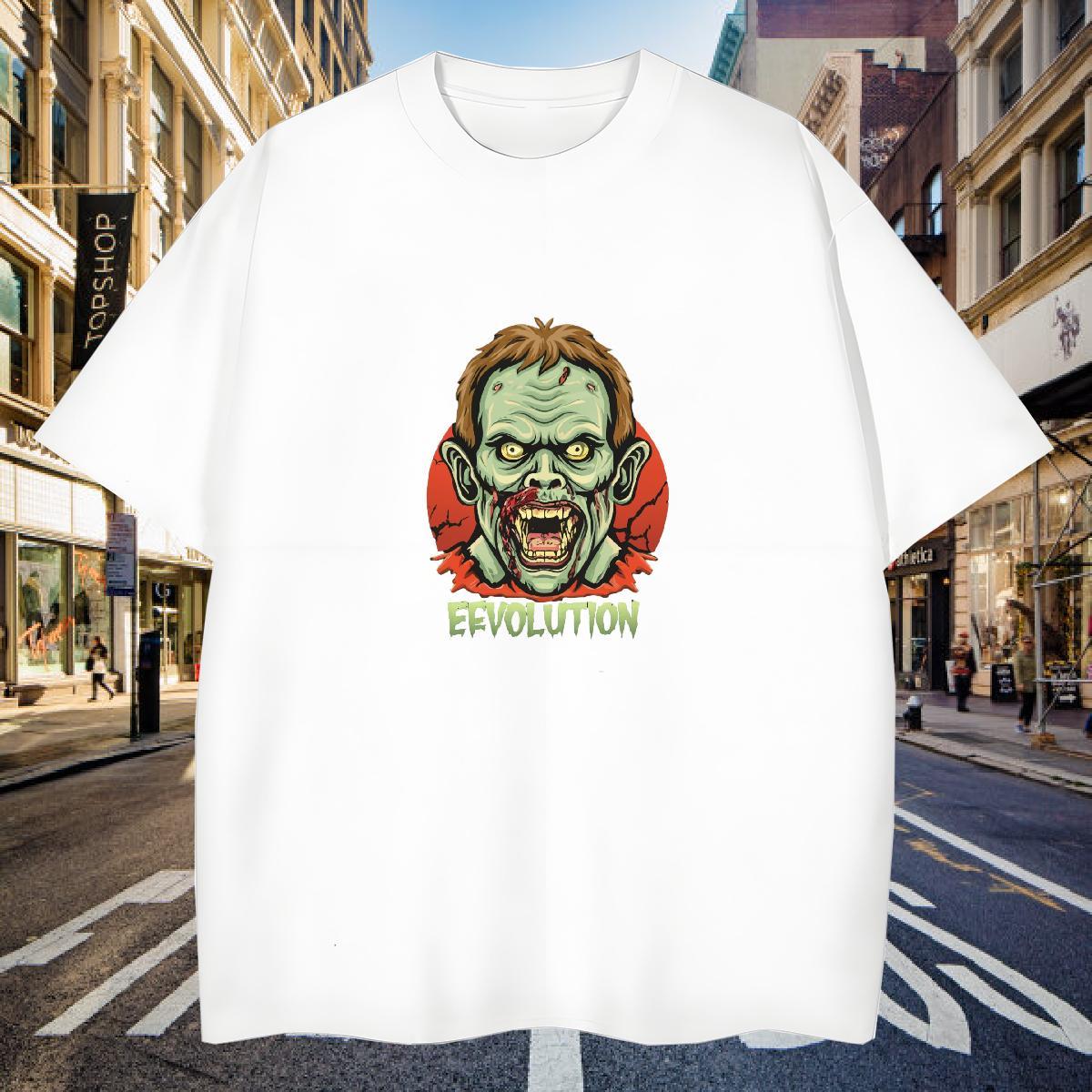 Comfortable Man T Shirts 230g Cotton skull High Street Hip Hop Plus Size Custom Short Sleeve Soft Tshirts 2024 New Tee Shirt