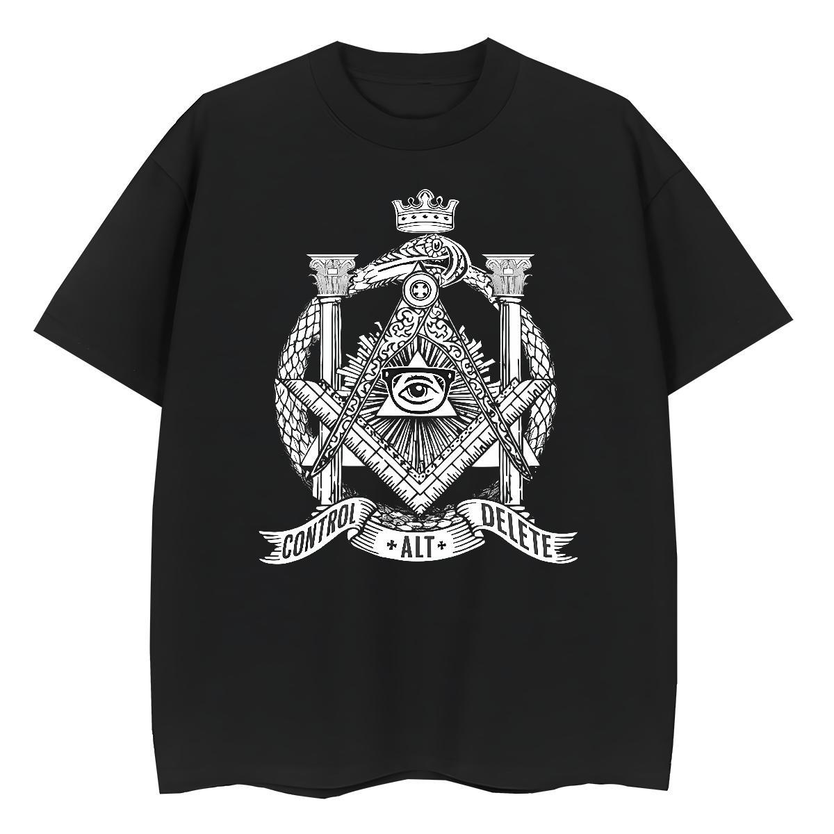 Brand T shirt 230g Cotton eye of the devil Street Skull Breathable Men Tees Classic Top Tees