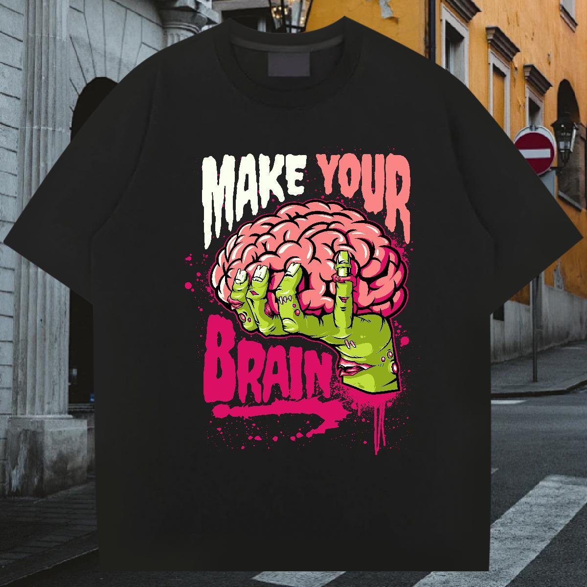 Loose Men T Shirts 230g 100% Cotton skull Hip Hop Plus Size Custom Round Neck Short Sleeve Tshirt for Man Woman Fashion Tees Shirts