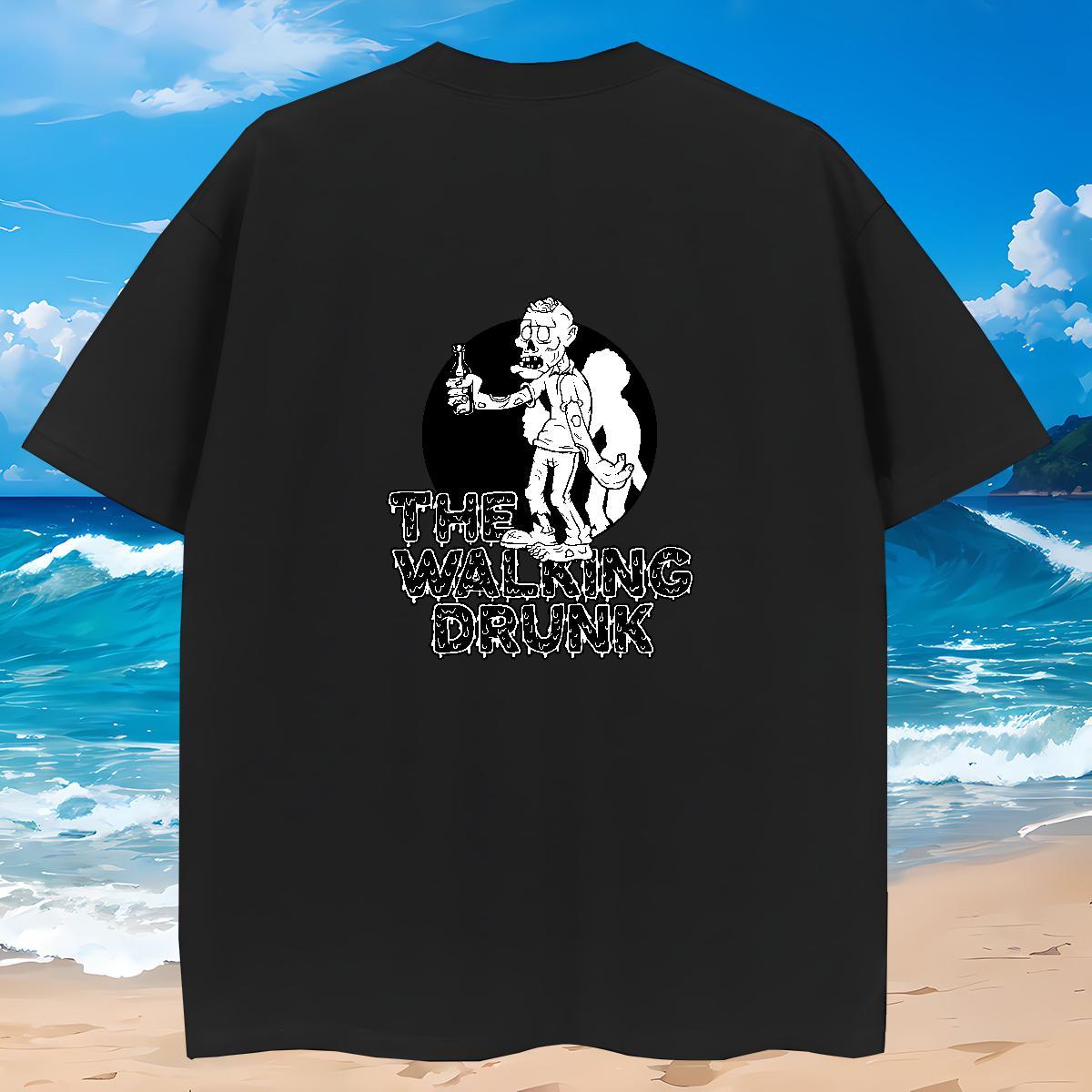 High Quality T Shirts Men 230g 100% Cotton skull Daily Outfit Custom Printing Breathable Short Sleeve Mens Tshirts New Tees