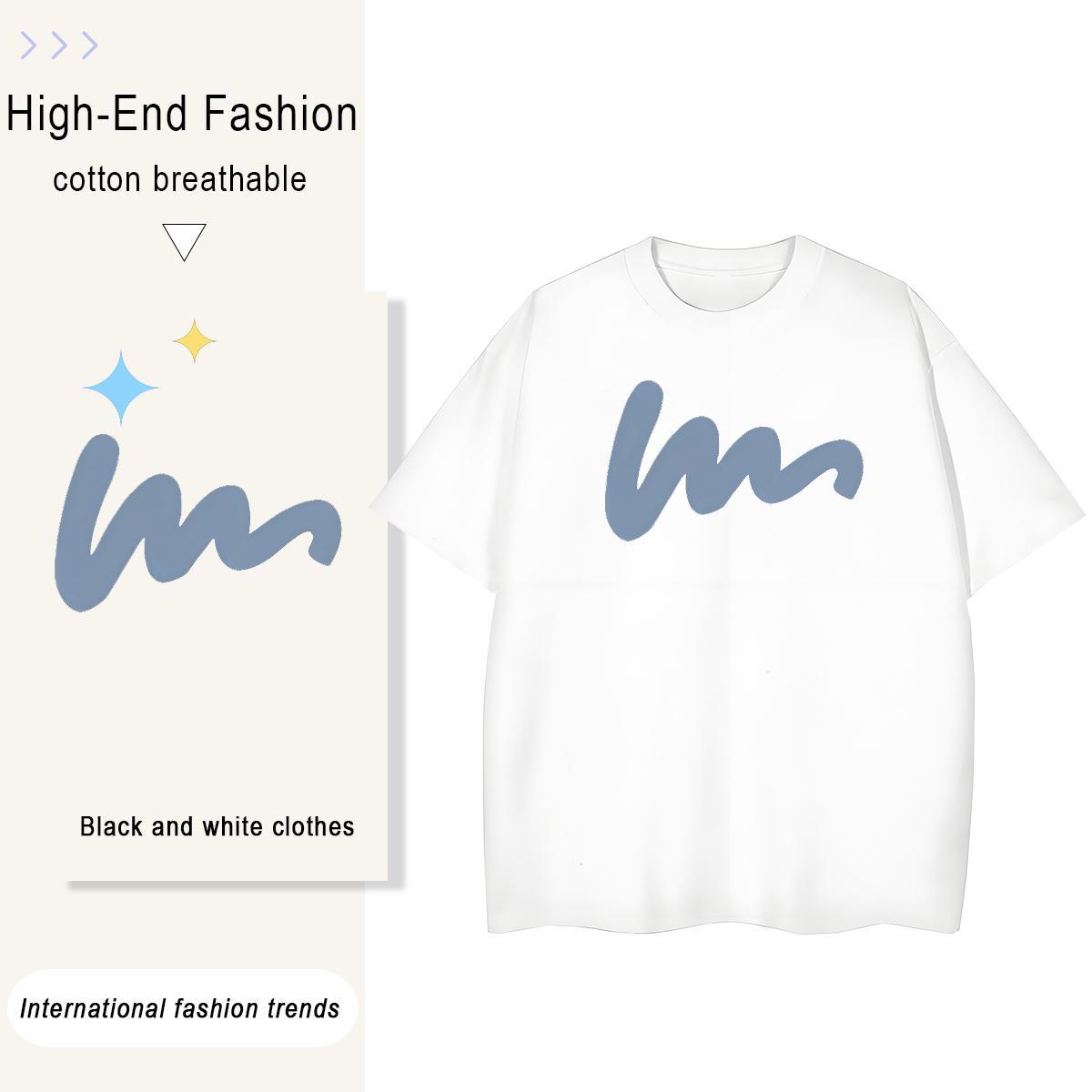 High quality Lady T shirt 230g Cotton icon Street Wear T-Shirts Breathable Crew Neck Custom Print Plus Size Clothes