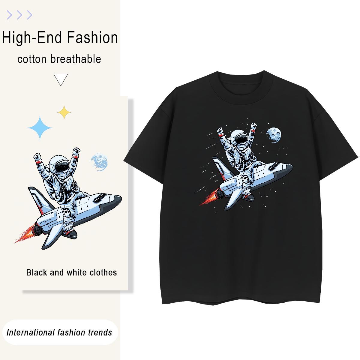 Designer Woman Tshirt 230g Cotton universe Street T Shirt For Woman Breathable Short Sleeve Customized Print Clothes