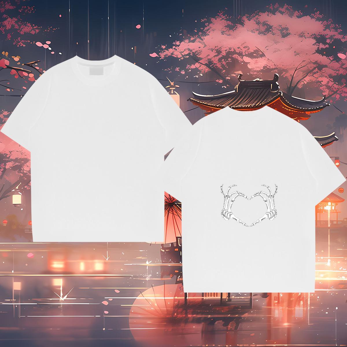 Soft T-Shirts 230g Cotton skull Daily Outfit Oversized 4XL Short Sleeve Soft Tshirts Fashion Casual Tees