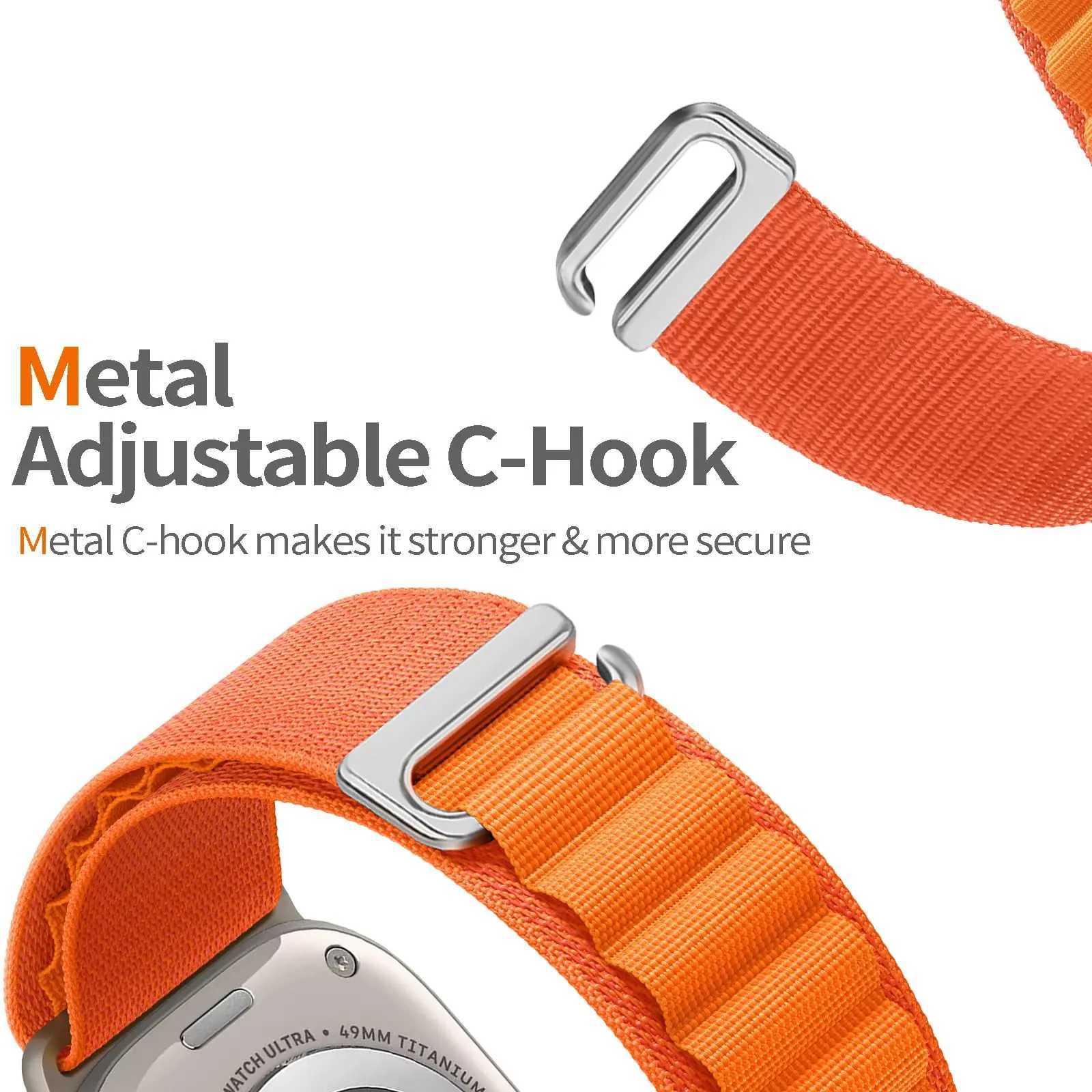 Alpine loop For iwatch Ultra 2 band 49mm 44mm 40mm 45mm 41mm 42mm 38mm bracelet correa iWatch series 9 8 7 6 se strap bands Z240824