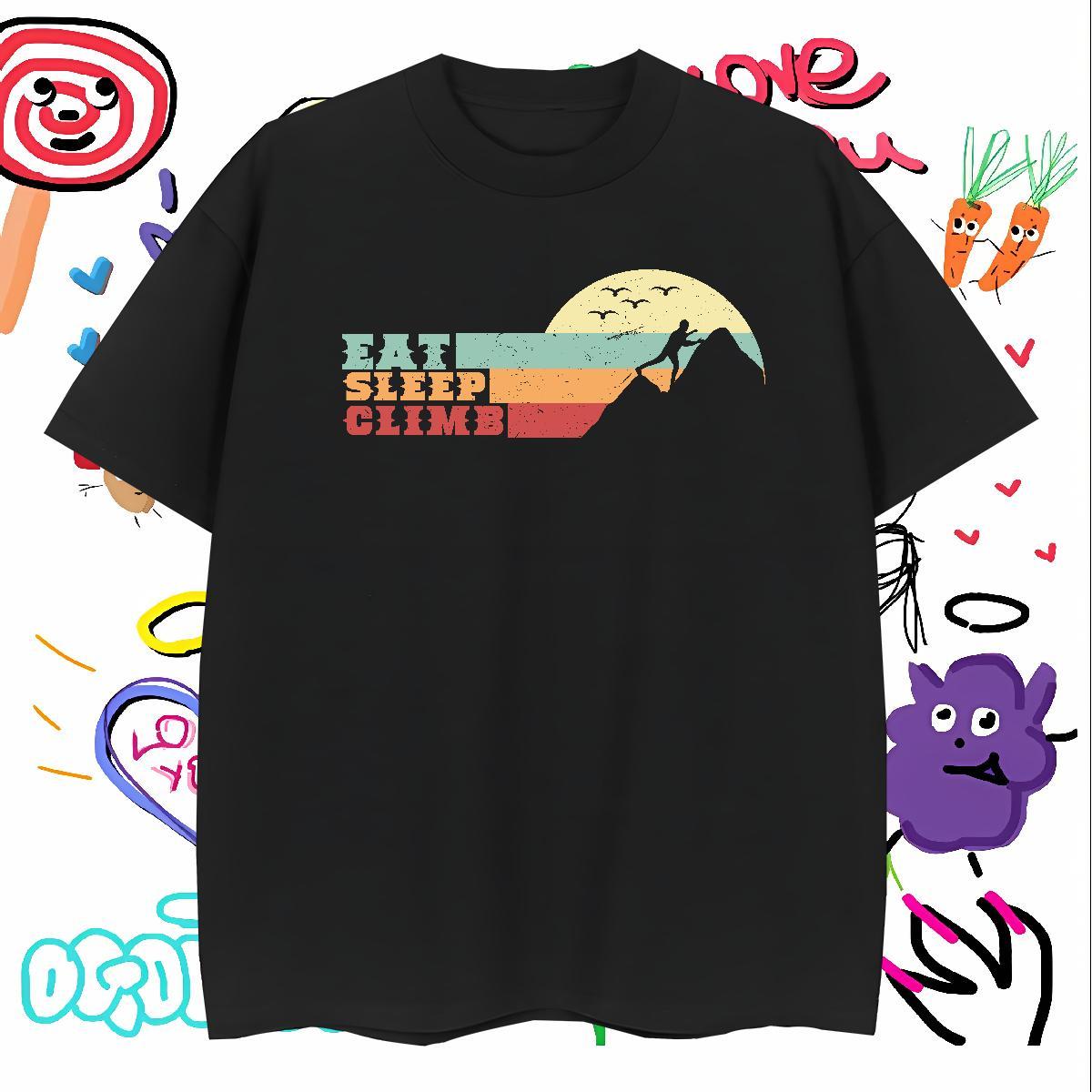 Classic Men T Shirts 230g Pure Cotton mountains Anime Printing Street Skull Breathable Soft Men Tshirts 2024 Designer Tee Shirt