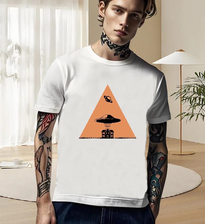 Cool Design Men T Shirts 230g Pure Cotton ET Summer Casual Custom Cartoon Breathable Short Sleeve Men Tees Fashion Tops Shirt