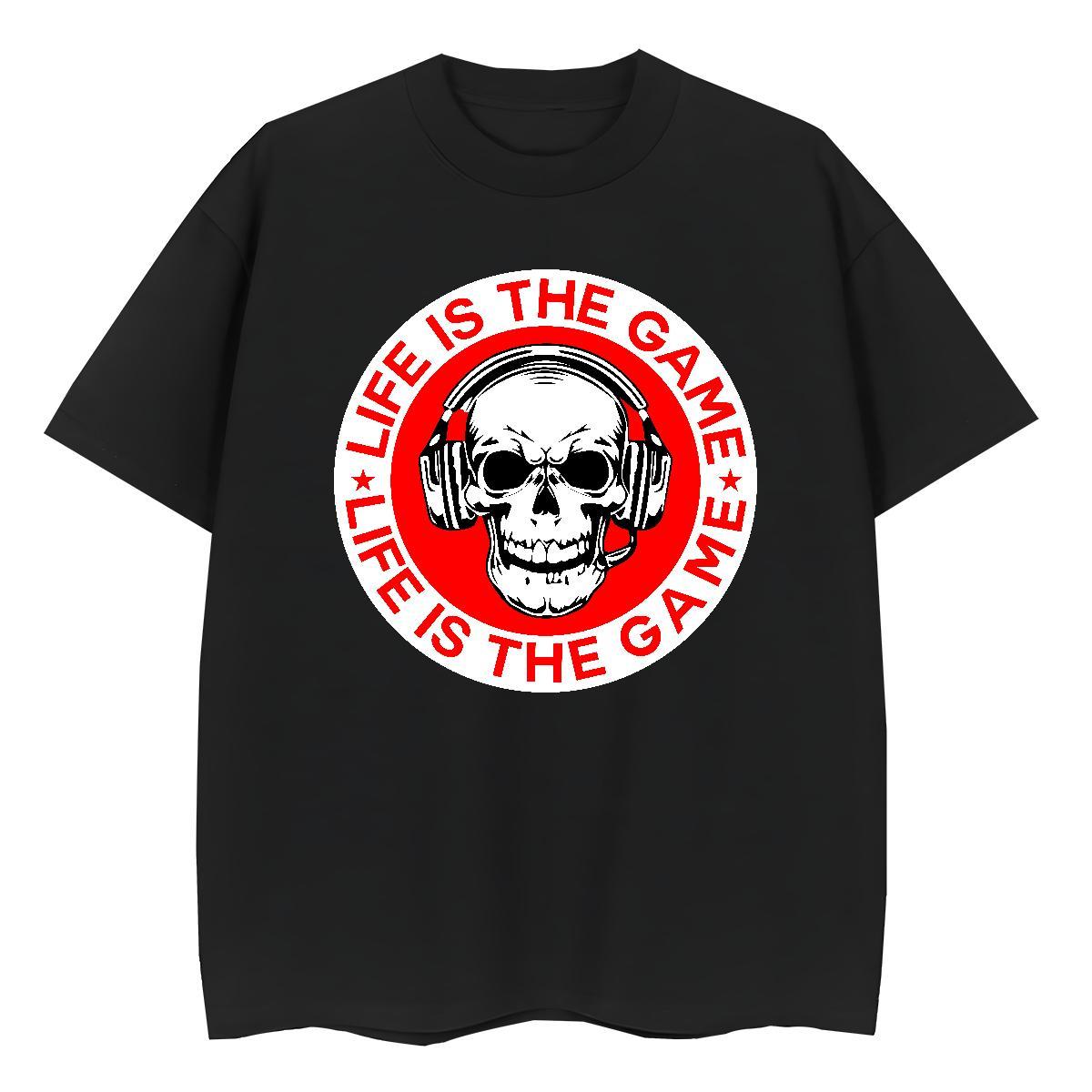 Cool Design Men T Shirts 230g Cotton skull Hip Hop Street DIY Logo Oversized Breathable Men Tees Fashion Designer Tops