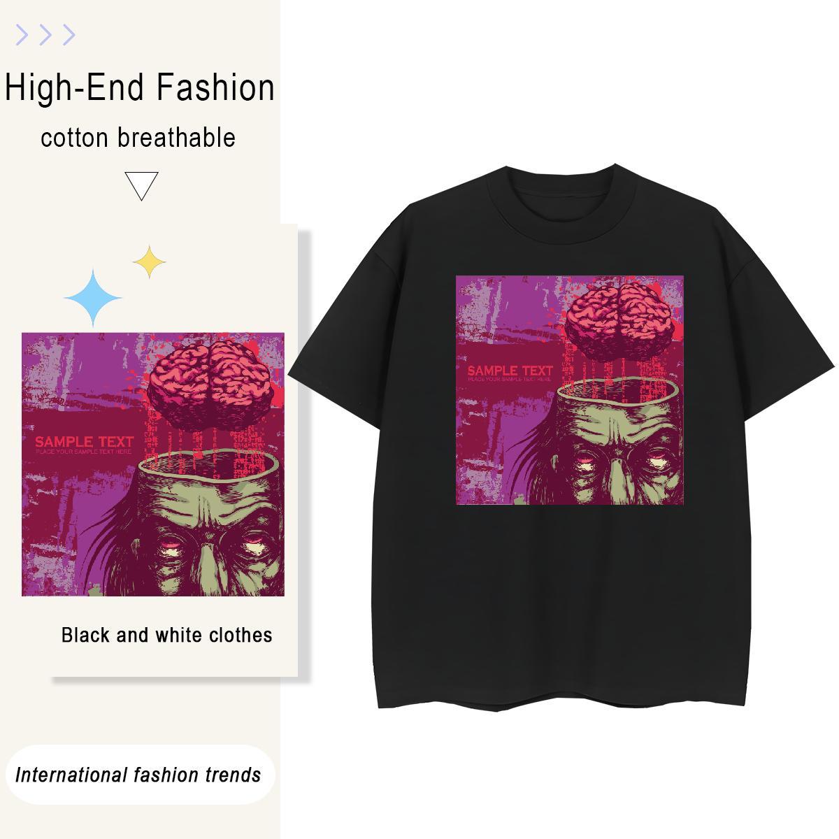Designer Womens Tshirts 230g Pure Cotton scary Casual Sport T-Shirts for Women Short sleeve Soft Graphic Tees