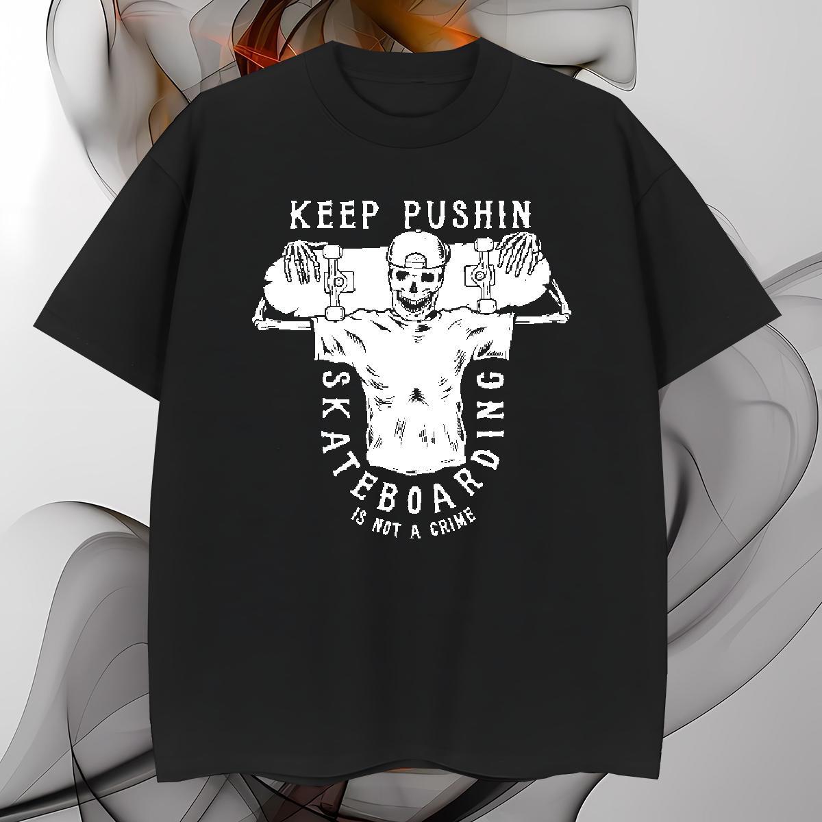 Brand T-Shirts for Men 100% Cotton 230g skull Anime Printing Street Custom Cartoon Breathable Short Sleeve Men Clothes T-Shirt Customized Tops Shirt