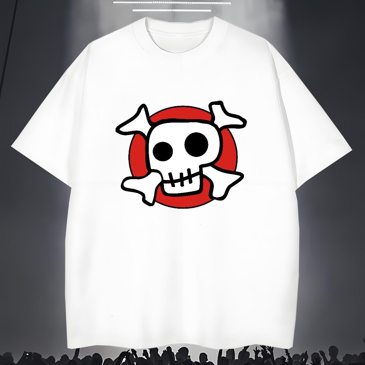 Soft Mens T Shirts 230g Pure Cotton skull Home Outdoor White Plus Size Short Sleeve Soft Couples T Shirts Designer Tshirts