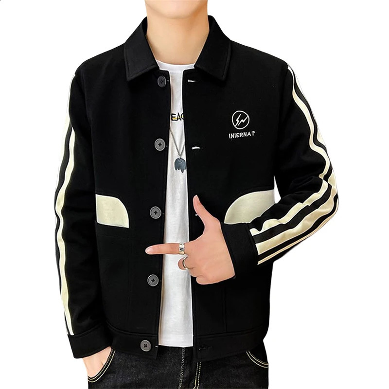 Mens spring and summer casual slim fit spliced long sleeved jacket in 4 colors available for mens 240824