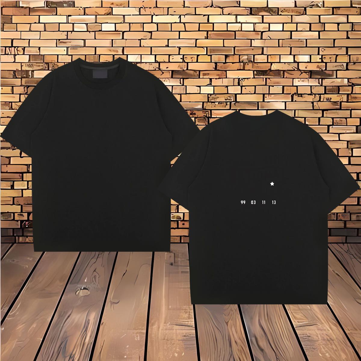 Classic Men T Shirts 230g Pure Cotton letter Daily Wear White Plus Size O Neck Short Sleeves Mens Tshirts Classic Casual Clothings