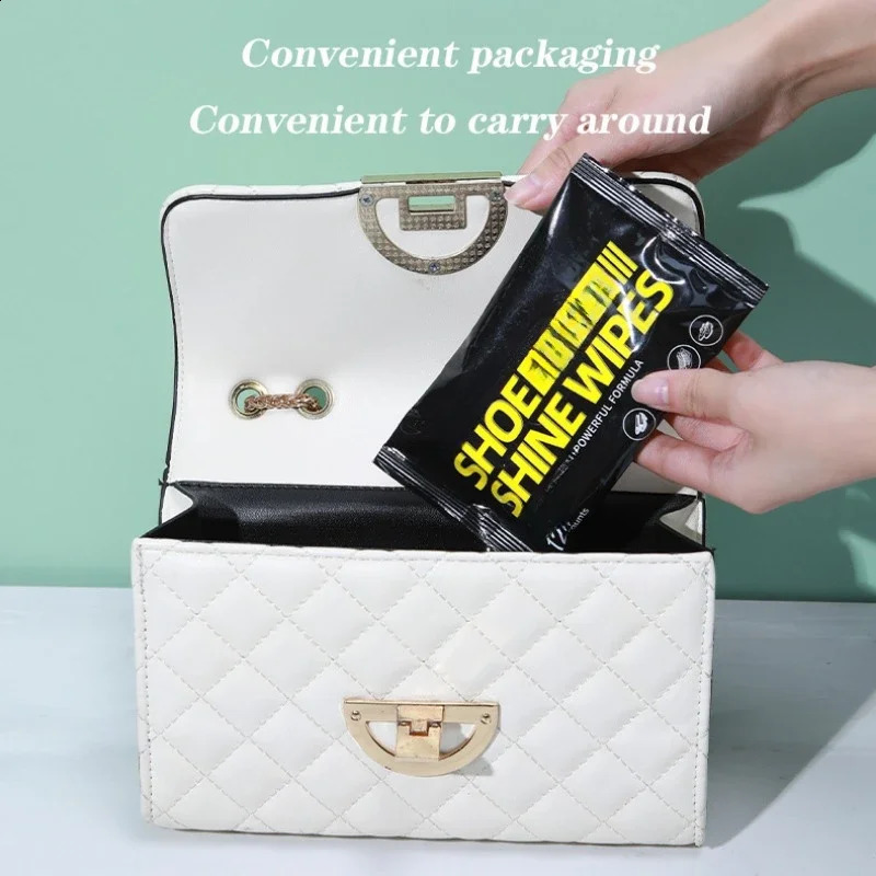 60pcs5 bags disposable shoe cleaning wipes travel portable dust removal shine manual tool 240824