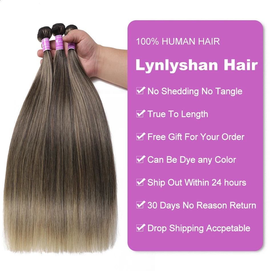 Ombre Highlight 1B 27 Straight Bundle 100 Human Hair Remy Color 13 240801