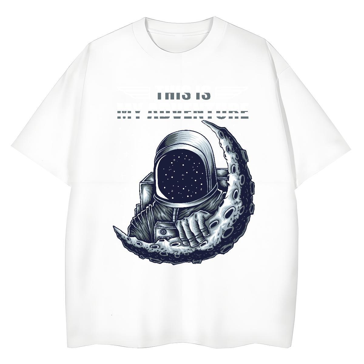Female Tshirt for Man Woman 100% Cotton 230g universe Hip Hop T-Shirts for Women Round Neck Short Sleeve Anime Oversized Tshirts