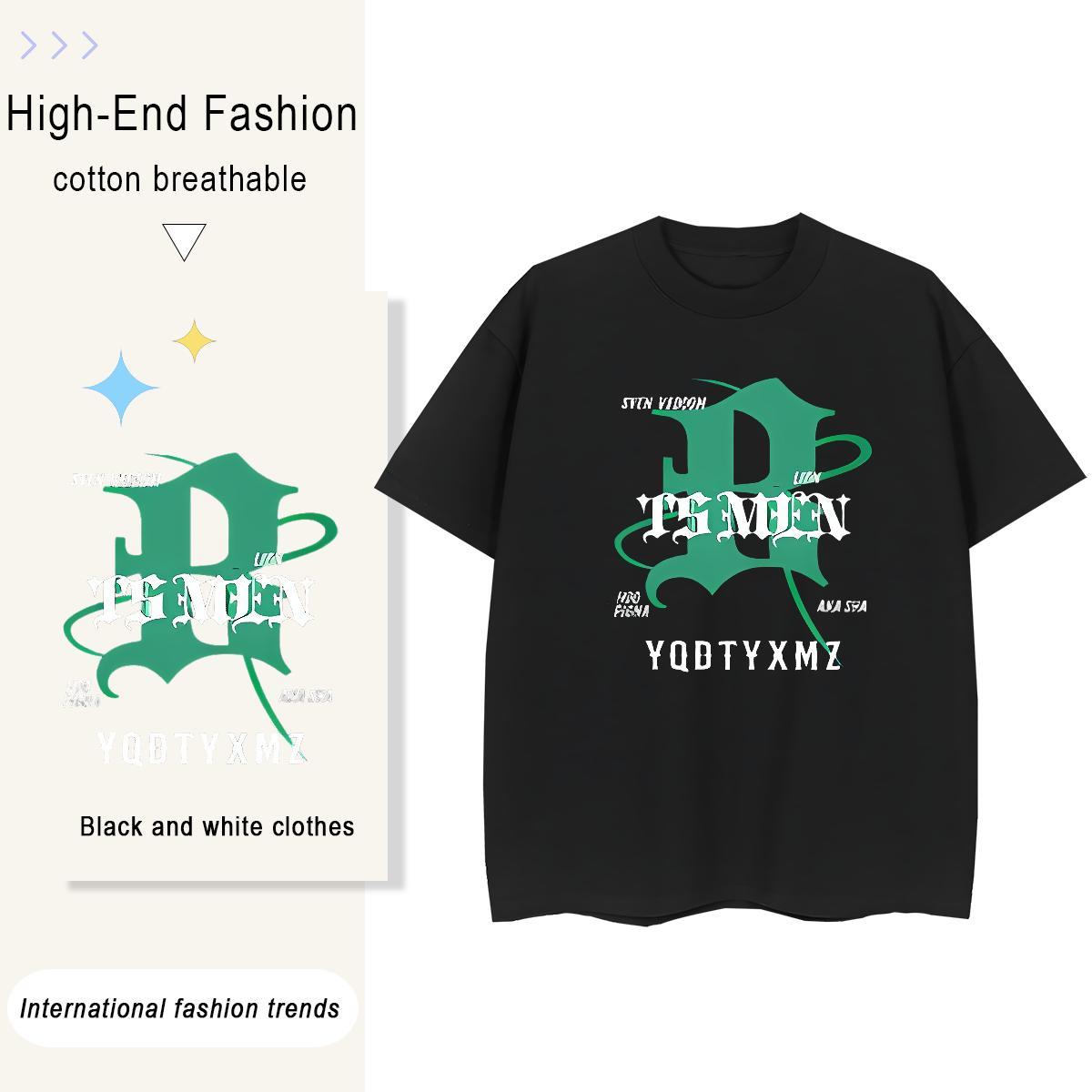 Classic Mens T Shirts 230g Pure Cotton letter Beach DIY Crew Neck Breathable Mens Tshirts Stylist Clothings