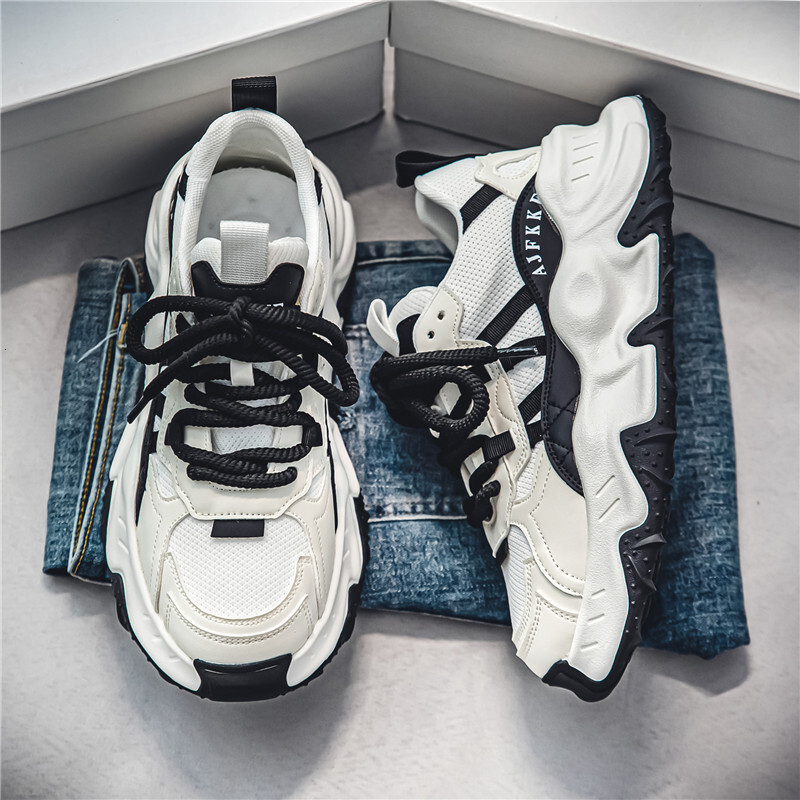 Men's Run Sneaker Thick-soled Youth Casual Cricket Fashion Trend Board Comfort Skateboard Shoes