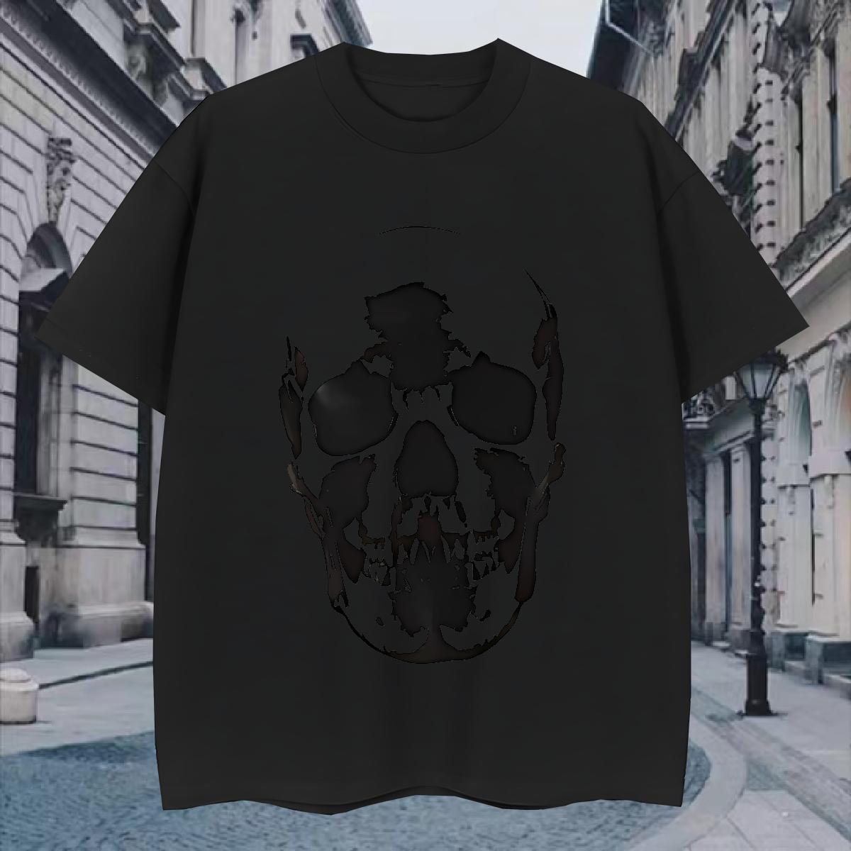Designer Men T Shirts 230g Cotton skull Spring Summer Asian Size Breathable Crew Neck Men Tees 2024 Designer Clothes