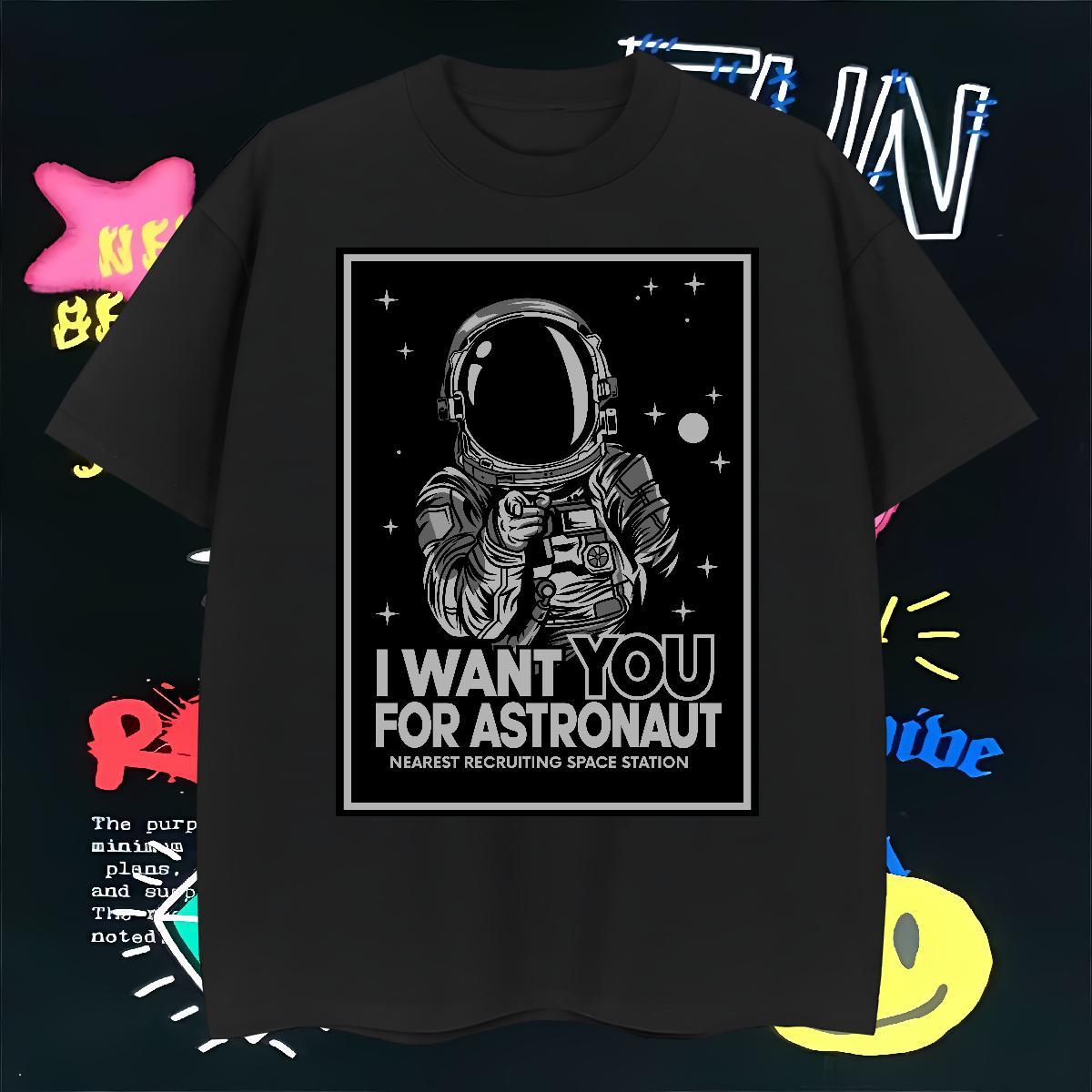 Wholesale T Shirt For Man 230g 100% Cotton spaceman Sport Customized Print Round Neck Short Sleeve Mens Tshirts Fashion Designer Tops Shirt