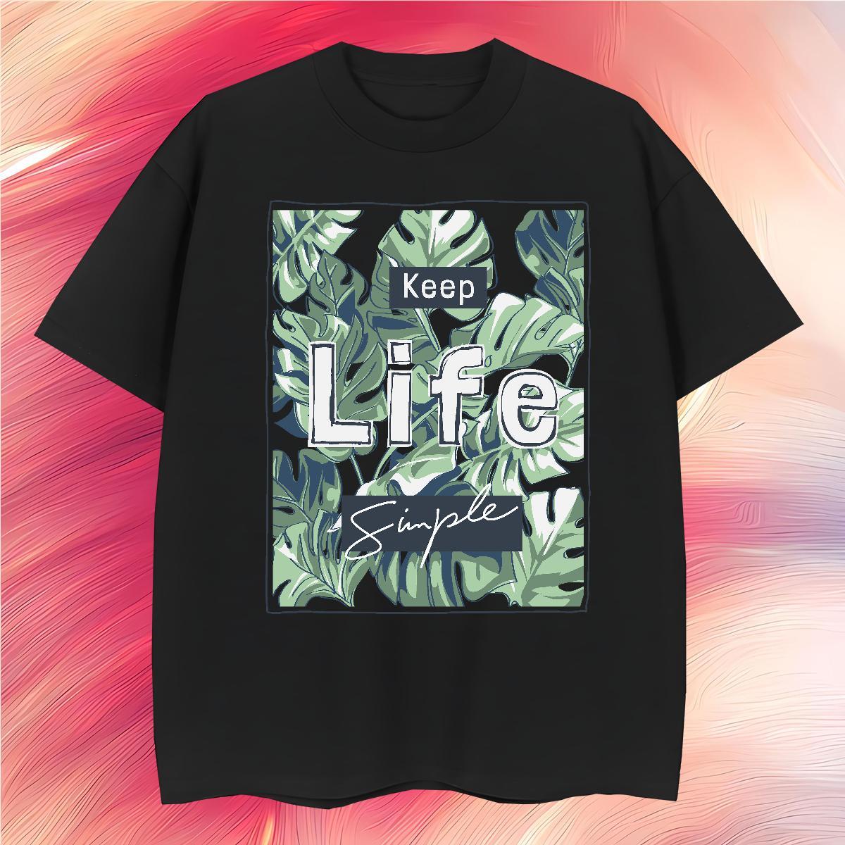 Designer T Shirt For Man 230g Pure Cotton letter Beach Custom Printing Round Neck Short Sleeve Men Clothes T-Shirt 2024 Polos
