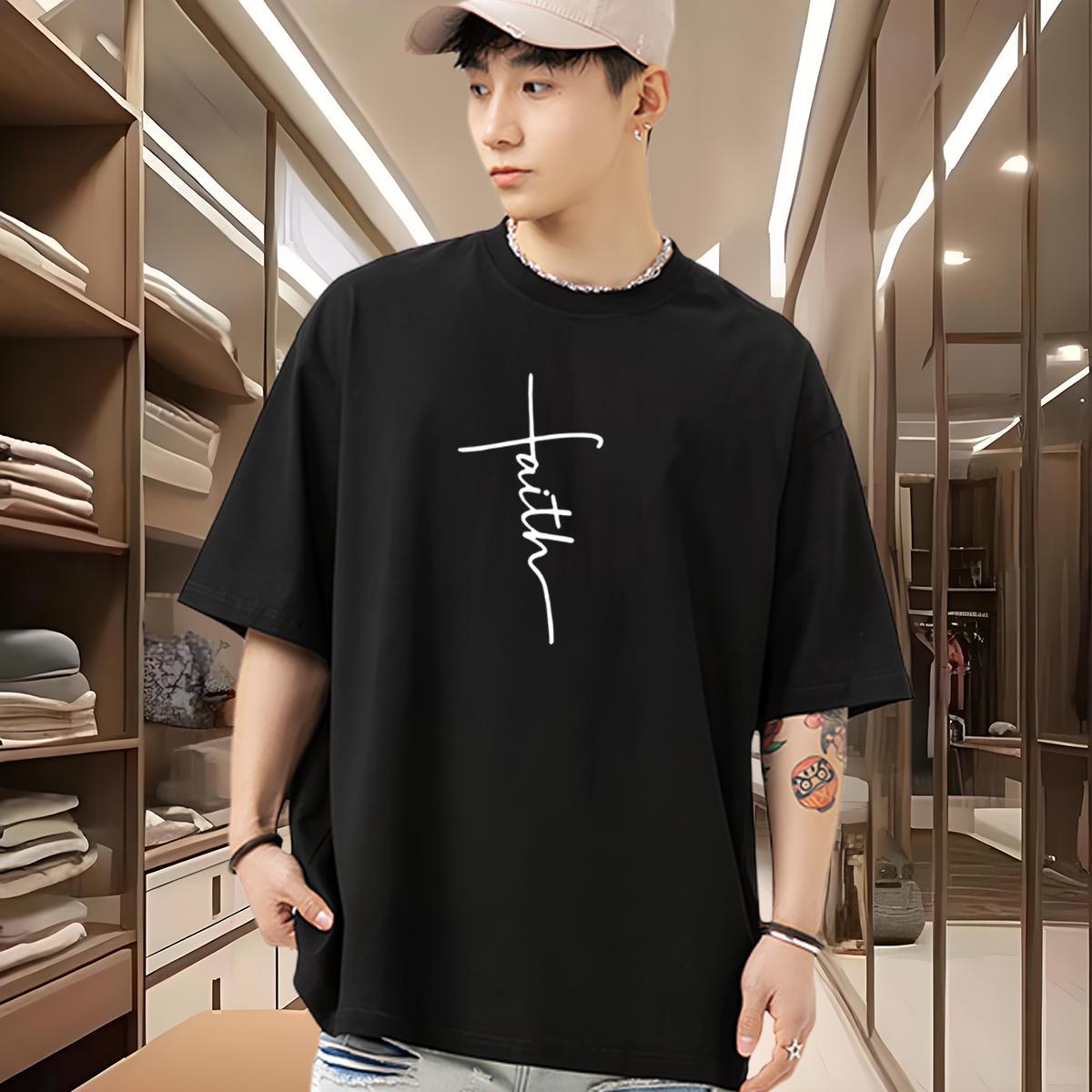 Designer T shirt 230g Cotton letter Sports Casual Anime Print Breathable Soft Men Tees 2024 DIY Polos