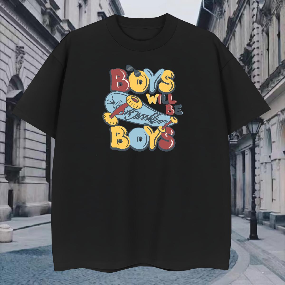 Loose Fit T Shirt For Man 230g 100% Cotton letter Daily Outfit Custom Anime Crew Neck Breathable Tshirt for Man Woman 2024 DIY Tshirts