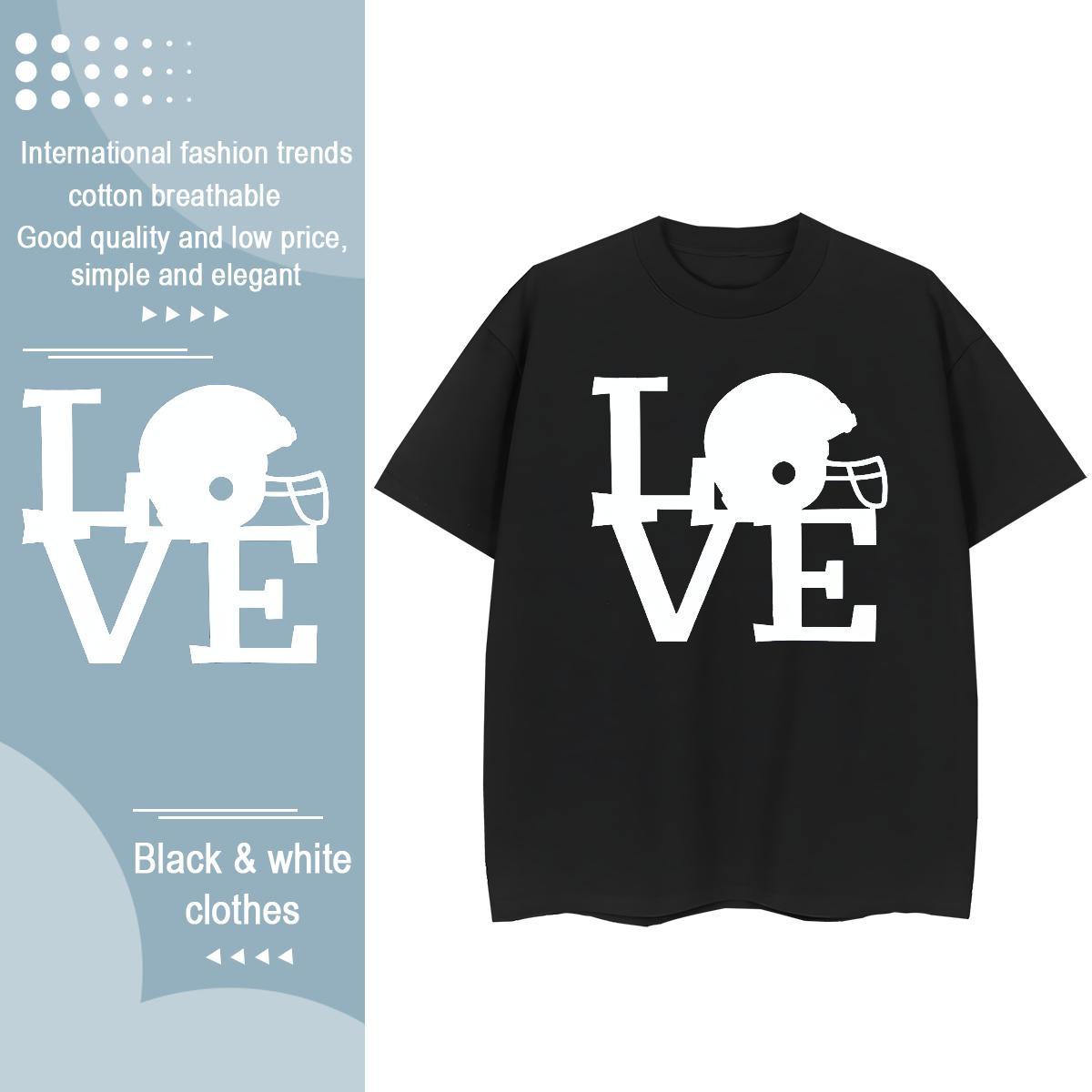 Unisex Lady T shirt 230g Pure Cotton letter Street Casual Womens T Shirts O Neck Short Sleeves Custom Print Oversized Wear