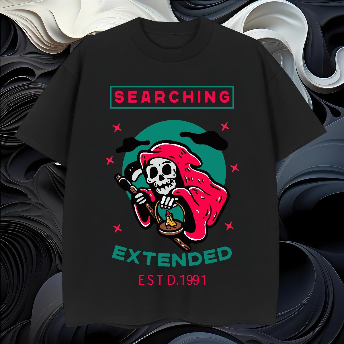 Soft T-Shirts for Men 230g 100% Cotton skull Casual Beach Customized Round Neck Short Sleeve Mens Tshirts Designer Tees