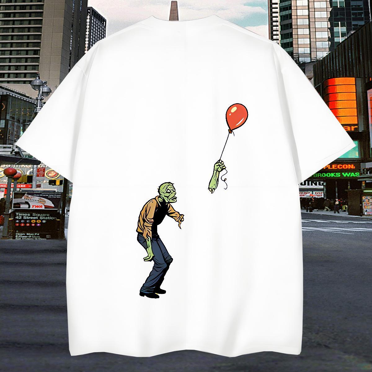 Popular T Shirt For Man 230g Cotton skull Sports Casual DIY Crew Neck Breathable Men Tops Tees DIY Customized Tops Shirt