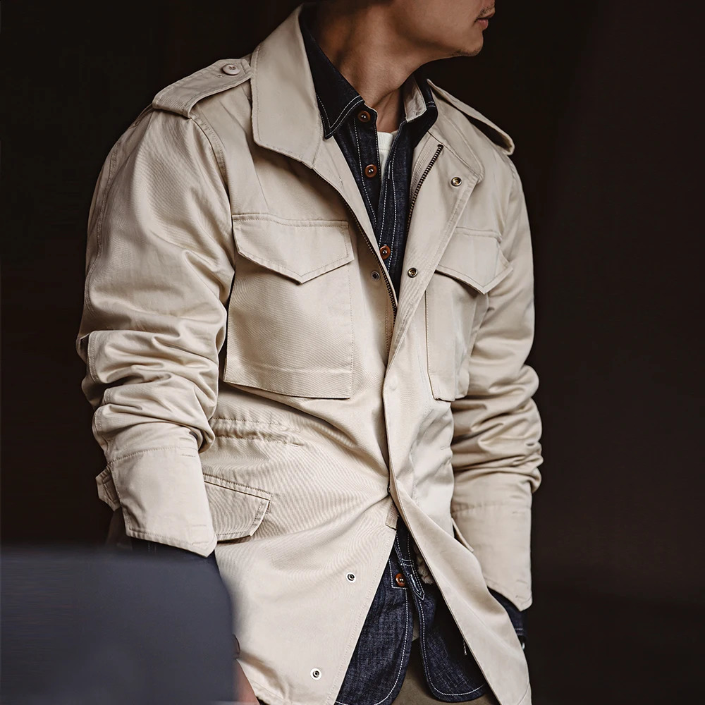 Maden Vintage M65 Jackets for Men Outdoor Windbreaker Tactical Coats Oversize Racing Hiking Jacket Male Clothing 240824