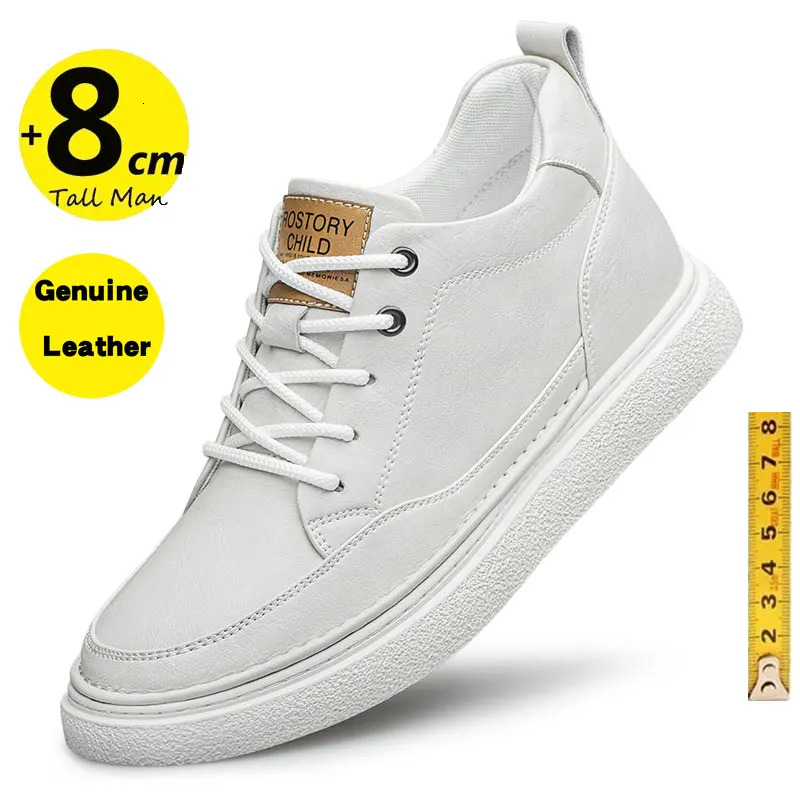 Men Sneakers Elevator Hidden Heels Hollow Board shoes Breathable Heightening 6CM 8CM Increase Casual Sports Height Shoes