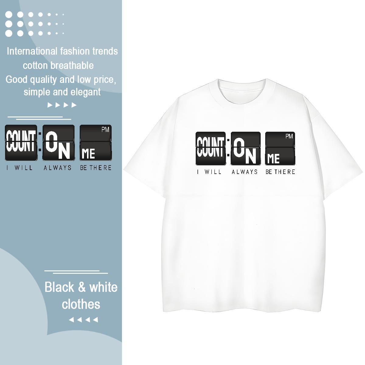 5A Women Tshirts 230g 100% Cotton letter Sports Street Wear T-Shirts O Neck Short Sleeves Custom Print Oversized Tees