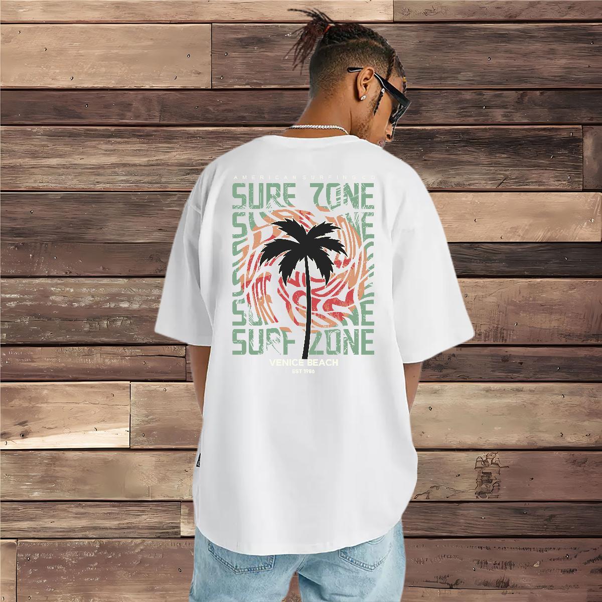 Loose Fit Man T Shirts 100% Cotton 230g letter Sport Graphic Breathable Soft Tshirts Fashion Casual Tops