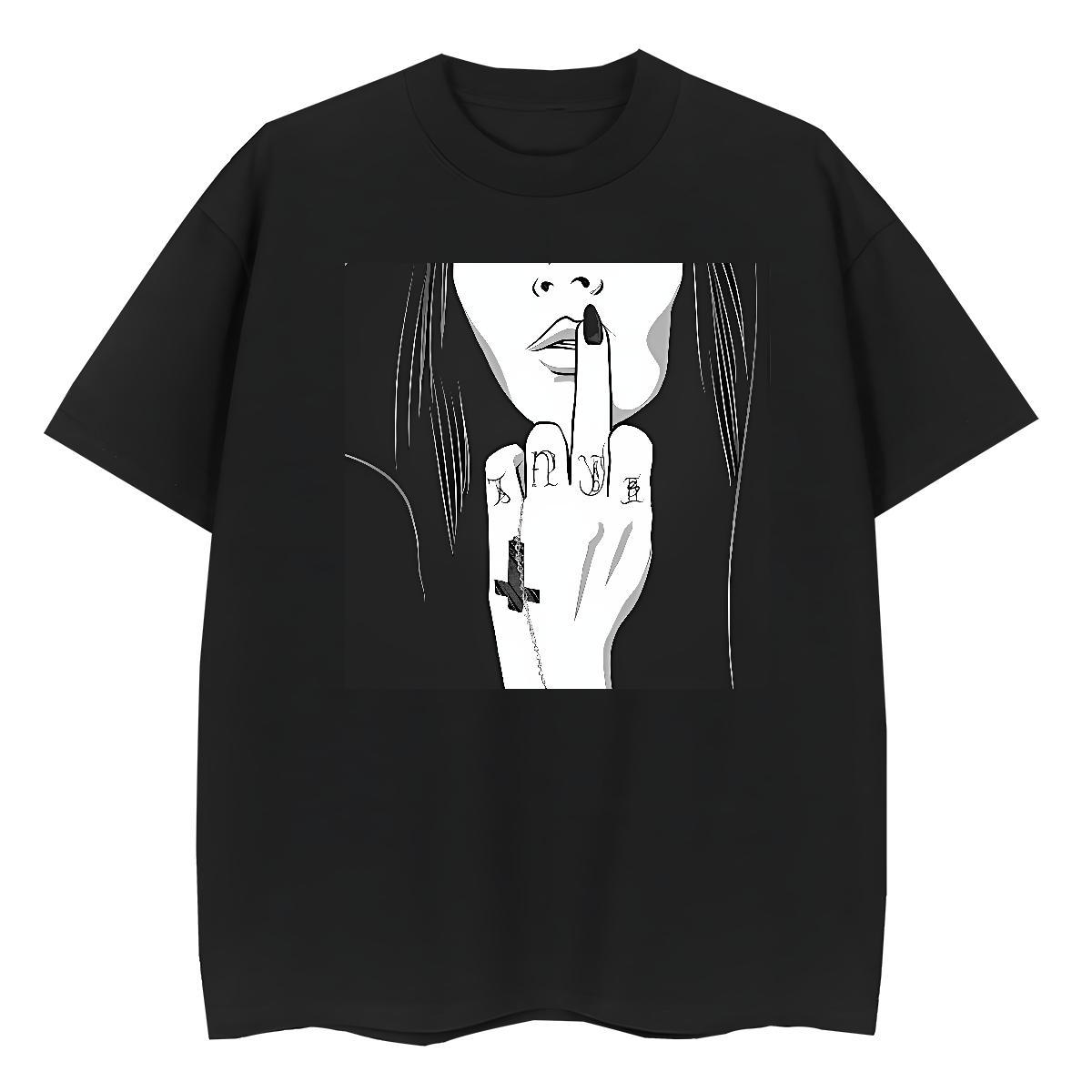 Nice Women Tshirts 230g Pure Cotton nun High Street Hip Hop T Shirt For Woman Breathable Soft Plus Size Custom Tops