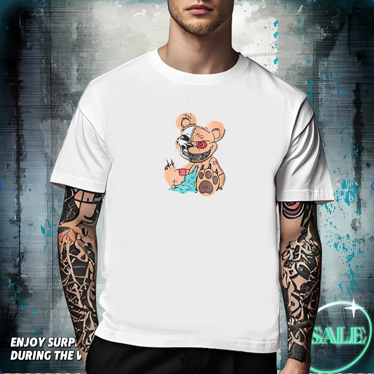 Popular T-Shirts 230g 100% Cotton skull Home Outdoor DIY Printed Breathable Crew Neck Tshirts Factory Direct Tops Tees