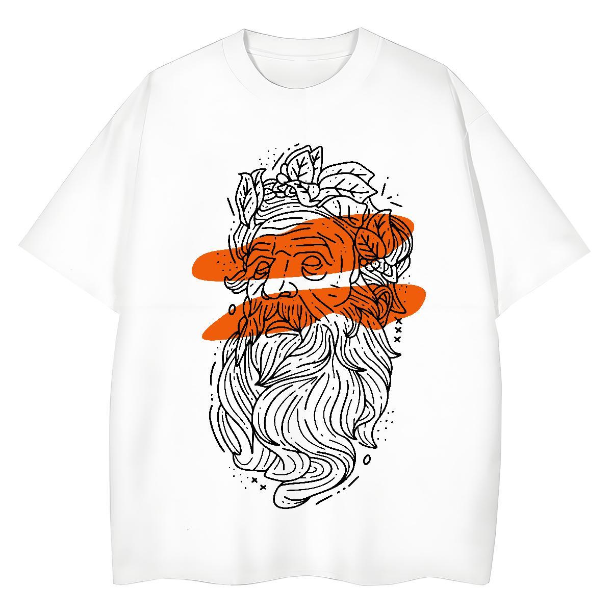 Classic T-Shirts 230g Cotton portrait Casual Asian Size Breathable Tshirt for Man Woman Casual New Clothings