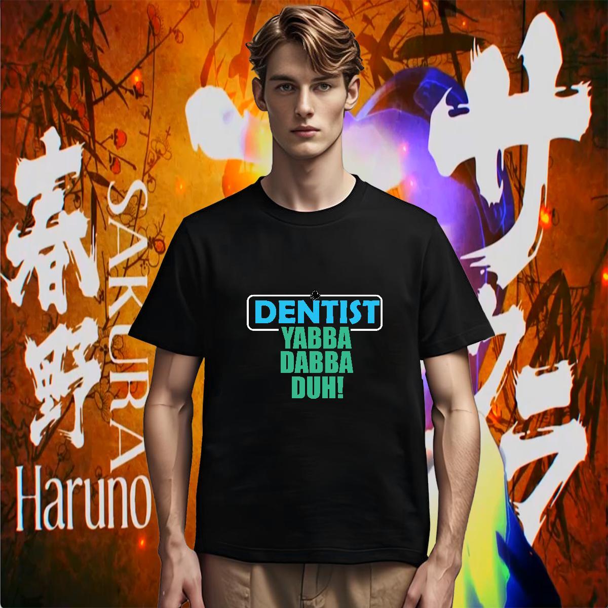 Brand Man T Shirts 230g Pure Cotton Denstist Street Wear Customized Print Crew Neck Breathable Men Tops Tees 2024 DIY Tops Shirt