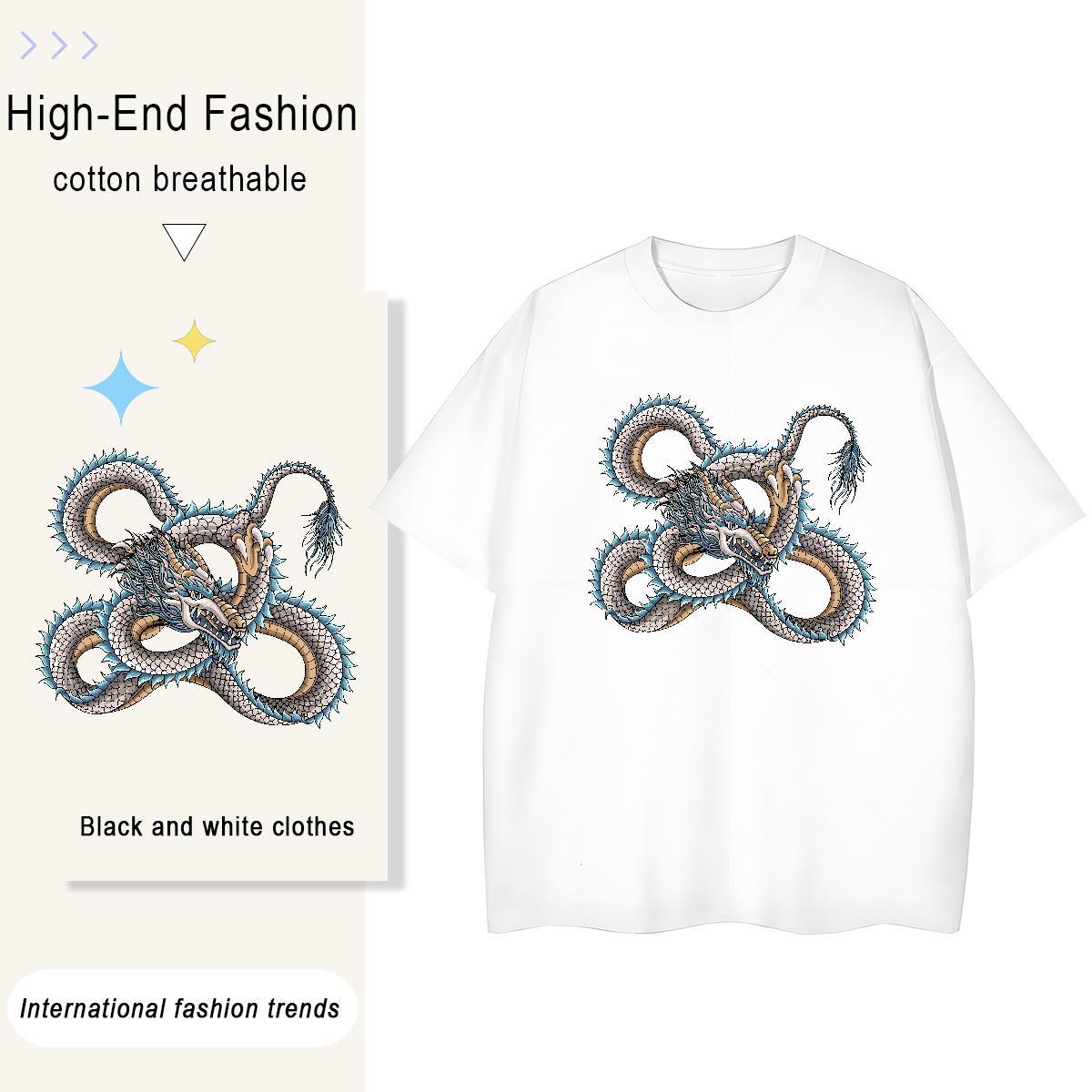 High Quality T-Shirts for Men 100% Cotton 230g ferocity Street wear Hip Hop Custom Big Size Short Sleeve O-Neck Couples T Shirts New Arrival Polos