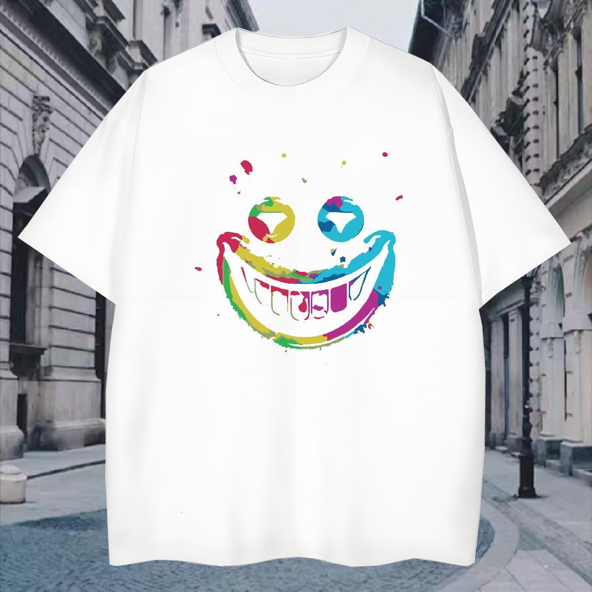 Comfortable T-Shirts for Men 230g Cotton skull Daily Outfit Graphic Crew Neck Men Tees Brand Clothings