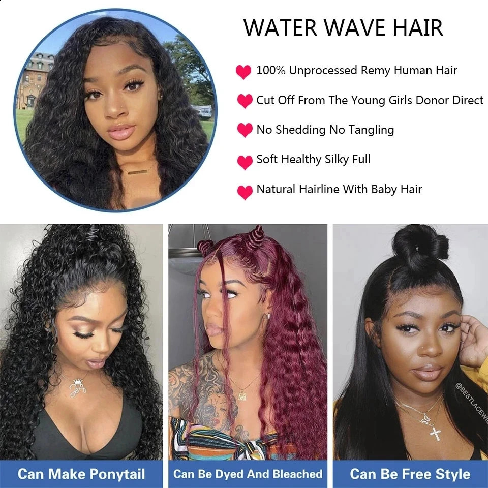PerisModa Water Wave Bundles for Women Peruvian Weaving Virgin Human Hair s Wet and Wavy 134 Pcs 240801