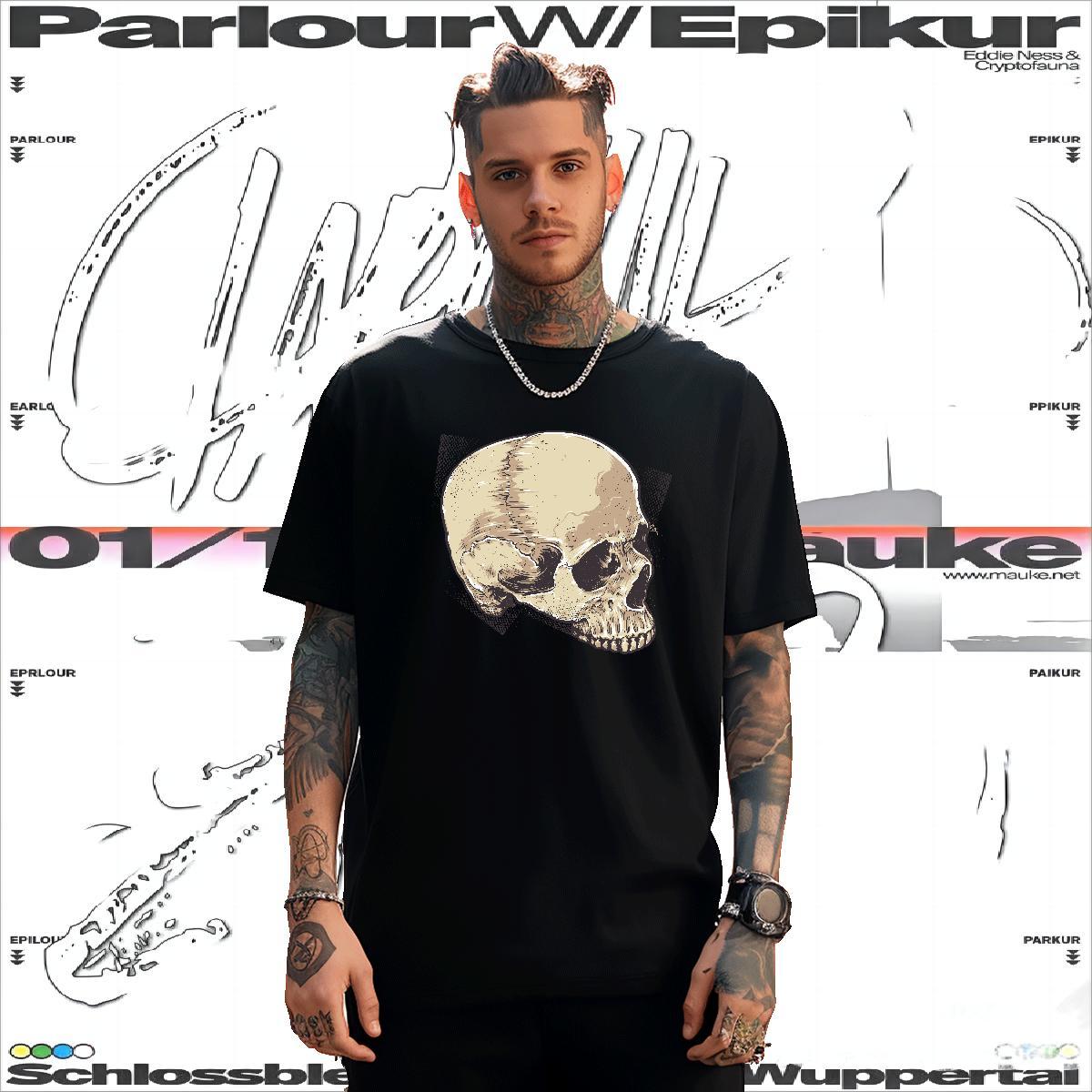 Designer T Shirt For Man 230g 100% Cotton skull Summer Casual Custom Print Plus Size O-Neck Short Sleeve Men Tshirts 2024 New Tops Tees