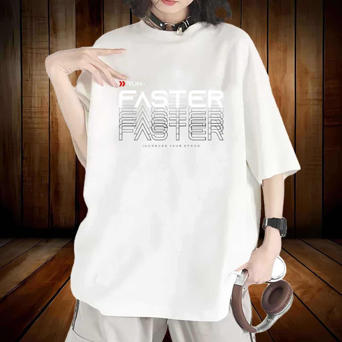 Nice Unisex Tshirts 230g Cotton letter Sports Casual T Shirt For Woman Round Neck Short Sleeve Floral Print Clothes Shirt