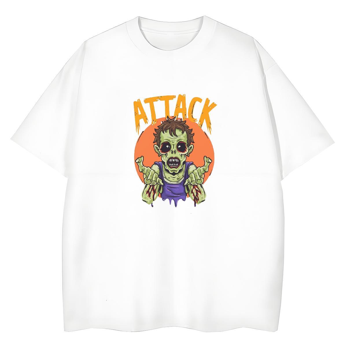 Classic T shirt 230g Cotton skull Daily Outfit Customized Breathable Men Tees DIY Clothings