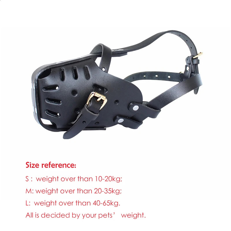 Leather Pet Dog Basket Muzzles German Shepherd Doberman Anti Bite Mouth Cage Training Defense Masks for Dogs y240824
