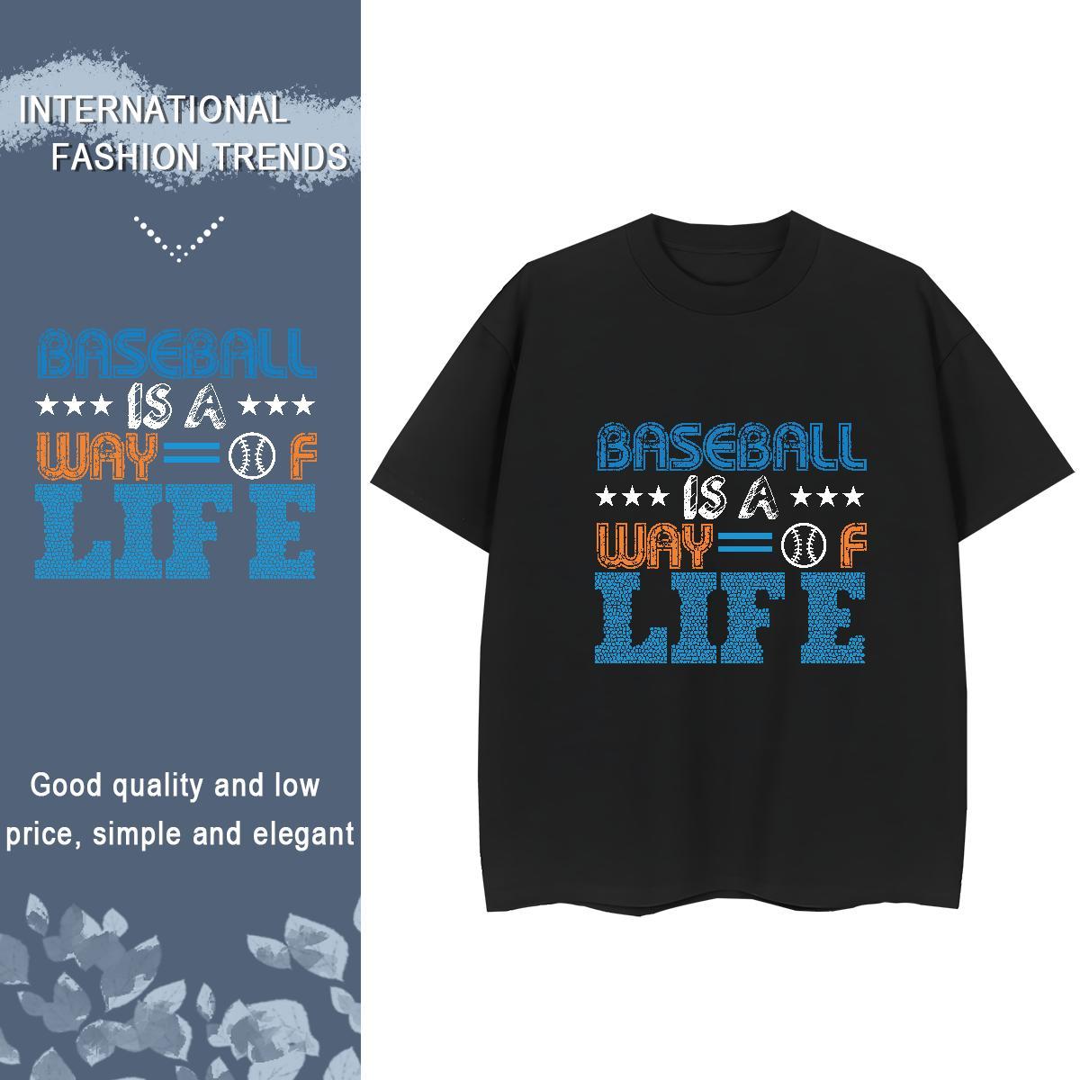 Cool Man T Shirts 230g Cotton baseball Sports Casual Anime Breathable Short Sleeve Couples T Shirts DIY Customized Clothings