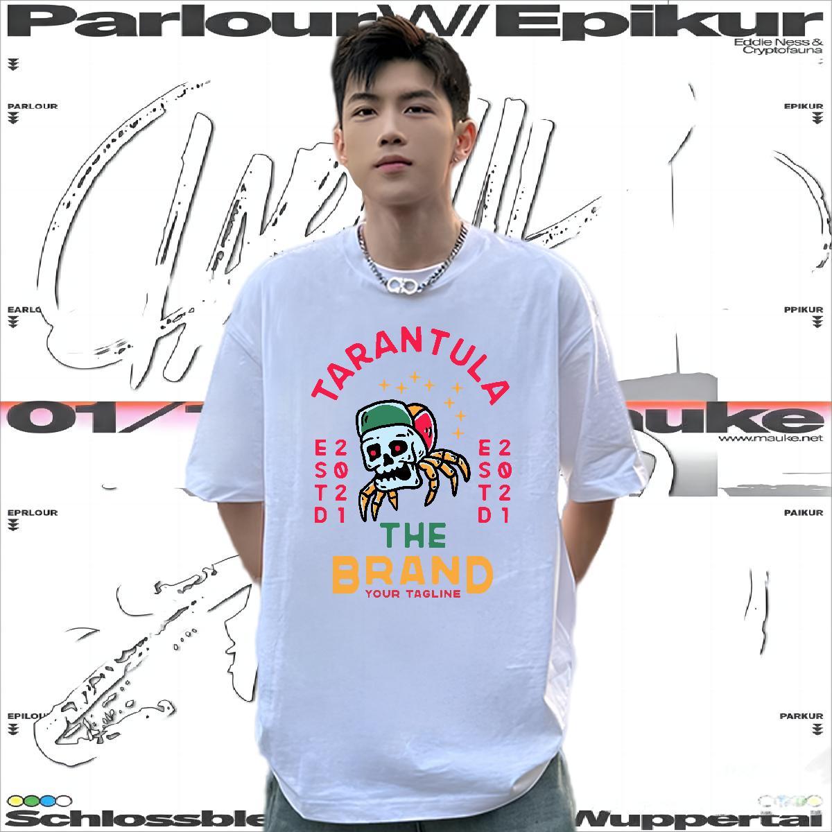 Designer Men T Shirts 100% Cotton 230g skull Daily Outfit Oversized Crew Neck Breathable Couples T Shirts DIY Tshirts
