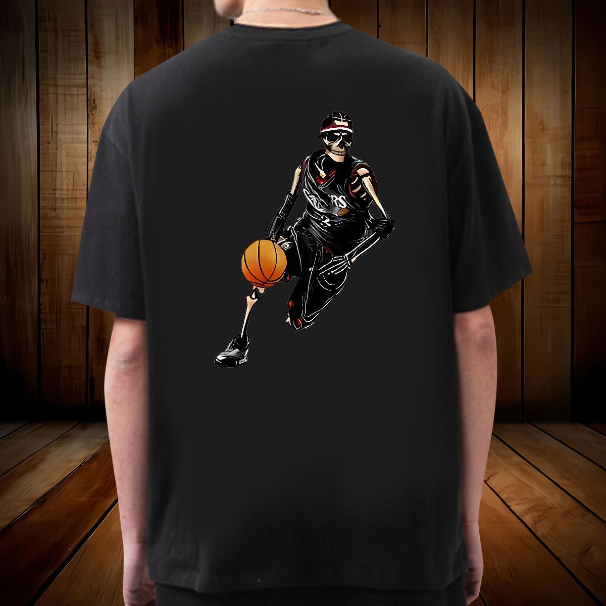 High Quality Man T Shirts 230g Pure Cotton basketball Beach Anime Print Breathable Soft Men Tshirts Free Shipping Tops Shirt
