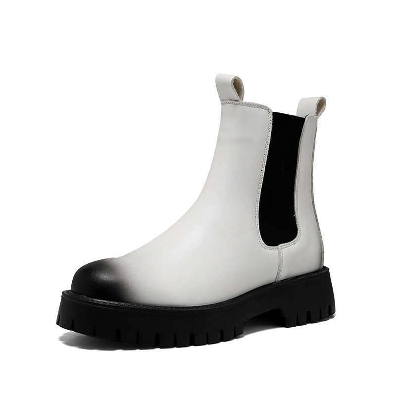 CMM Large British Chimney Chelsea Boots Mens Trendy Famous Long Boots 45 High Top Boots