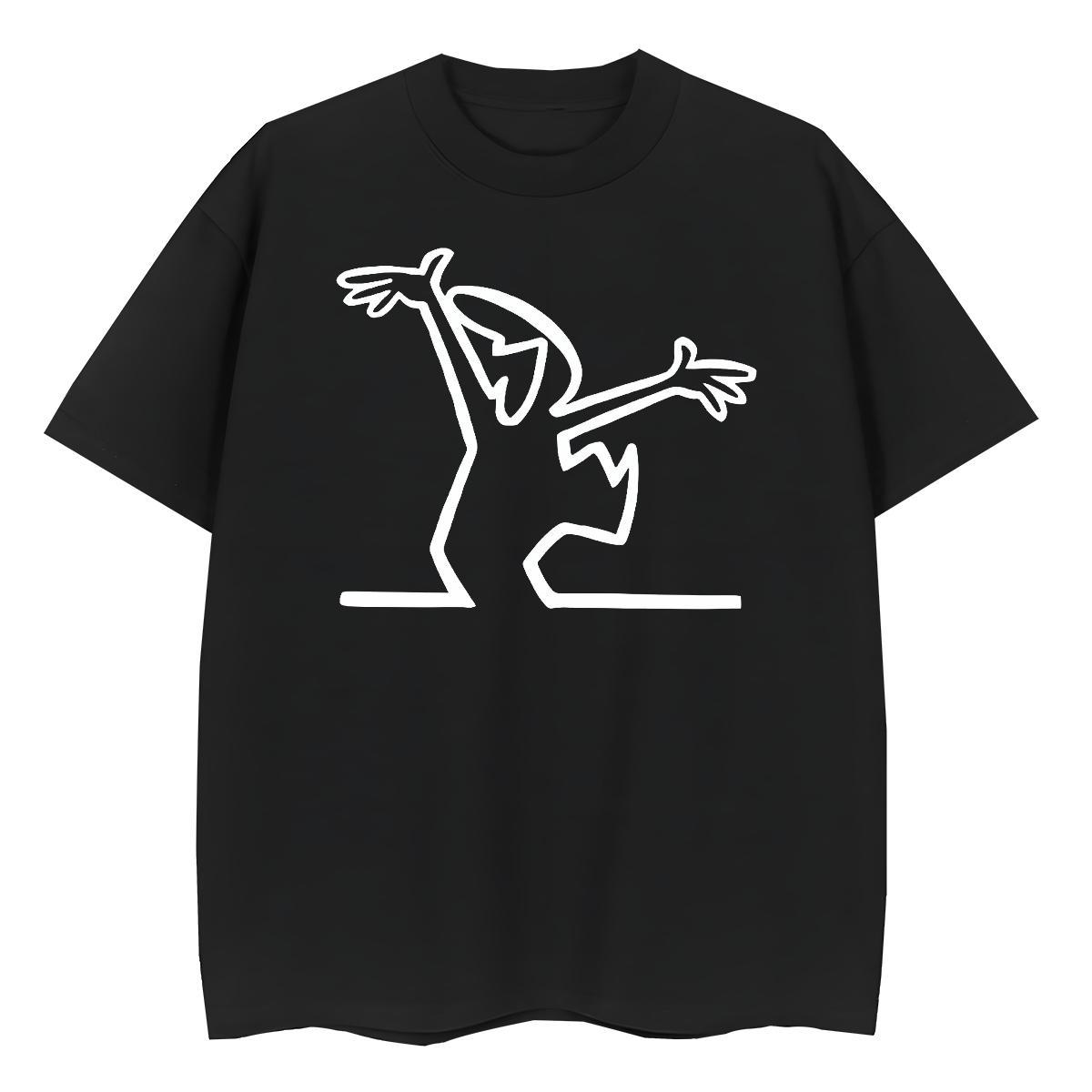 Loose fit Couples T Shirts 230g Pure Cotton Hand drawn Summer Casual T Shirt For Woman Breathable Skull Clothes